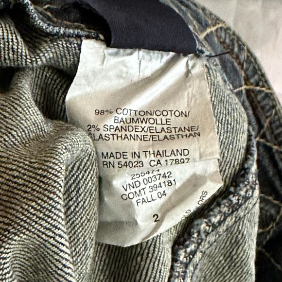 Gap Dark Denim Button Front Mini Aline Skirt, Size 2 - Picture 4 of 5